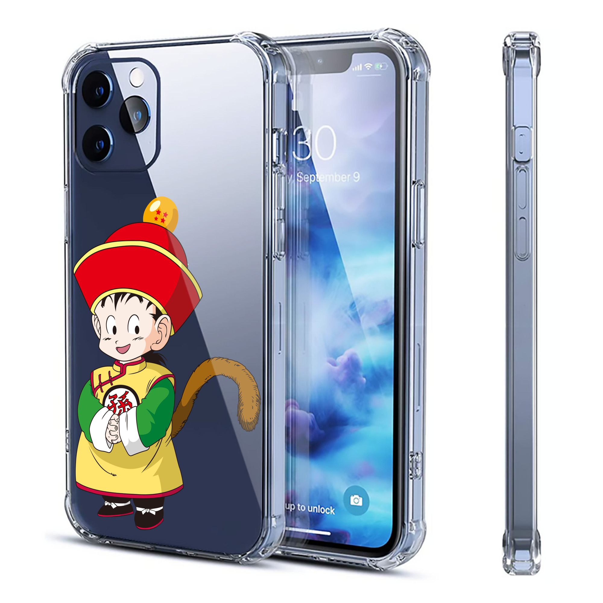 （画像用） ドラゴンボール 孫悟空（そん ごくう）Son Goku カカロット DRAGON BALL Kakarotto 【iPhone 12シリーズ対応】透明スマホケース（クリアソフトケース）